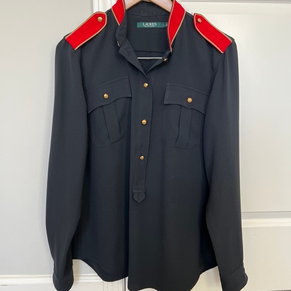 Ralph Lauren Tops - RALPH LAUREN WOMAN BLACK RED  shirt  LONG sleeves
